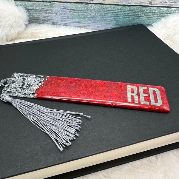 Red Resin Bookmark, Bookworm Gift, Gift For Her, Book Lover, Unique Bookmark, Cool Bookmark