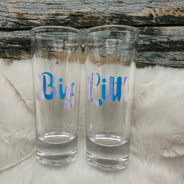 Big Little Shot Glasses, Big Little Reveal, Sorority Gifts, Sorority Present, Sorority Sister, Greek Life, Gift for Little, Gift for Big