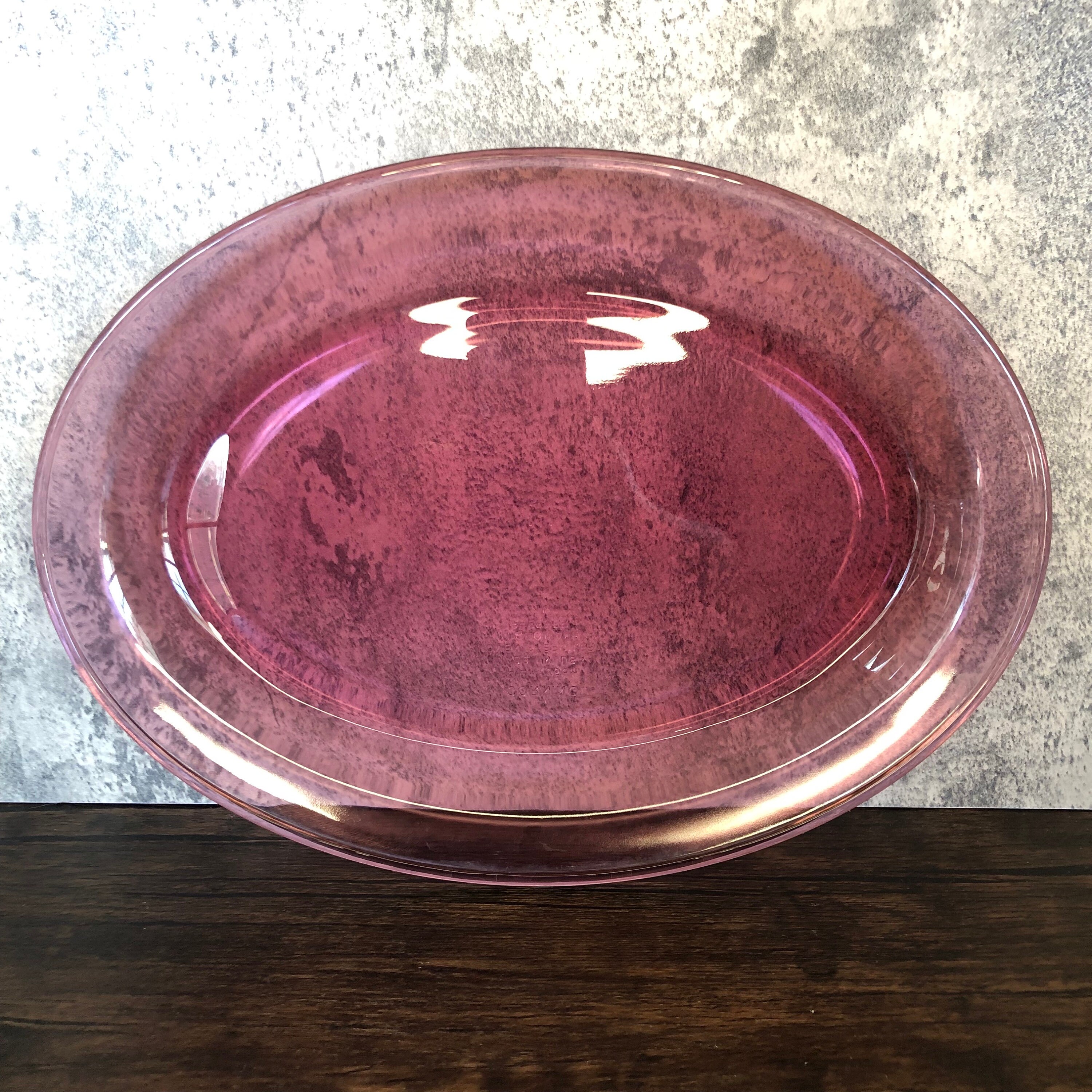 Vintage Corningware Cranberry Visions Large Oval Serving Plate Platter