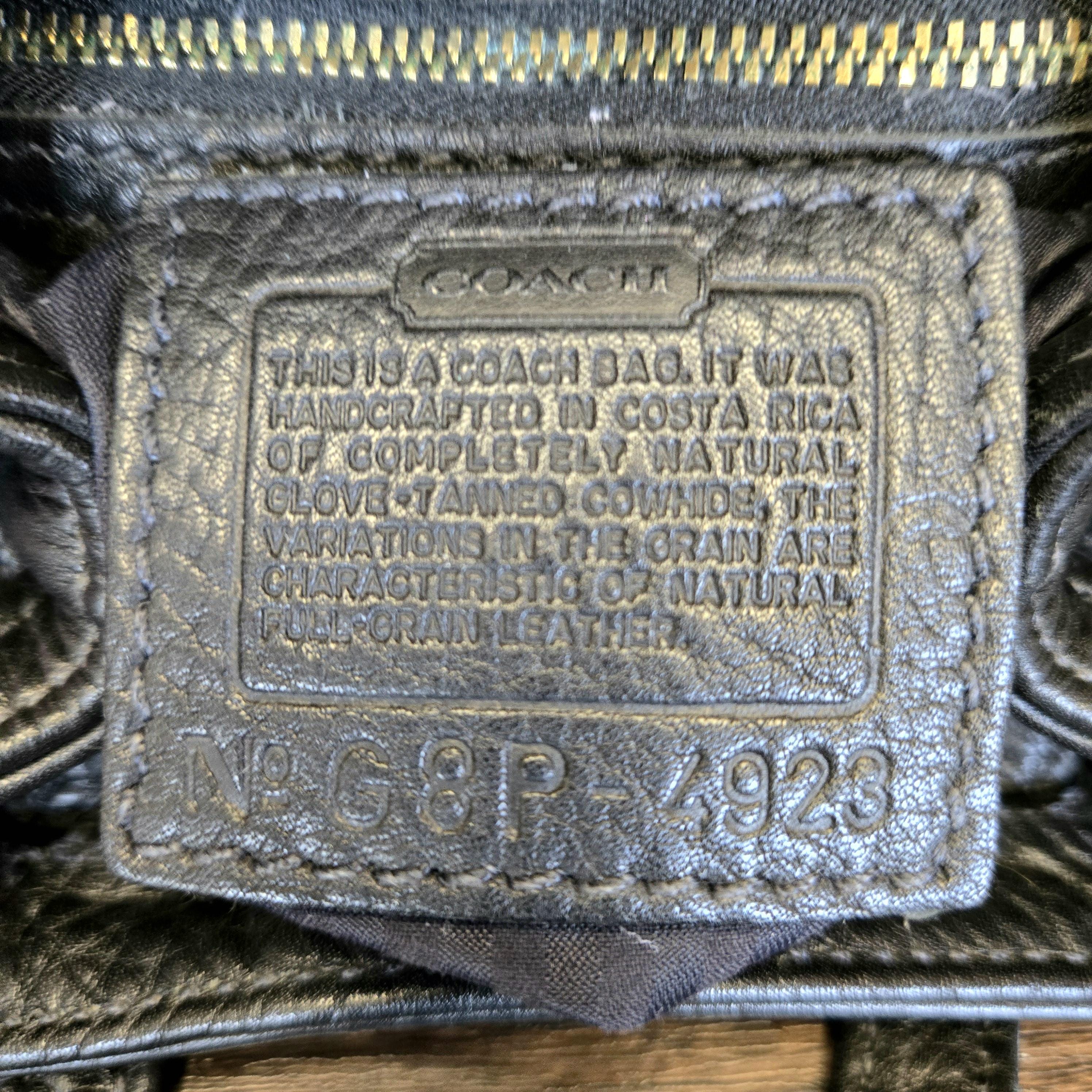 ◆和琴◆13絃琴、全長184cm、 Vintage Coach #4923 Sonoma Drawstring in Black Pebbled