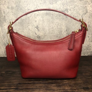 Stunning Vintage Coach #9844 Red Genuine Cowhide Leather Legacy