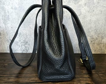 Vintage Coach #4923 Sonoma Drawstring in Black Pebbled