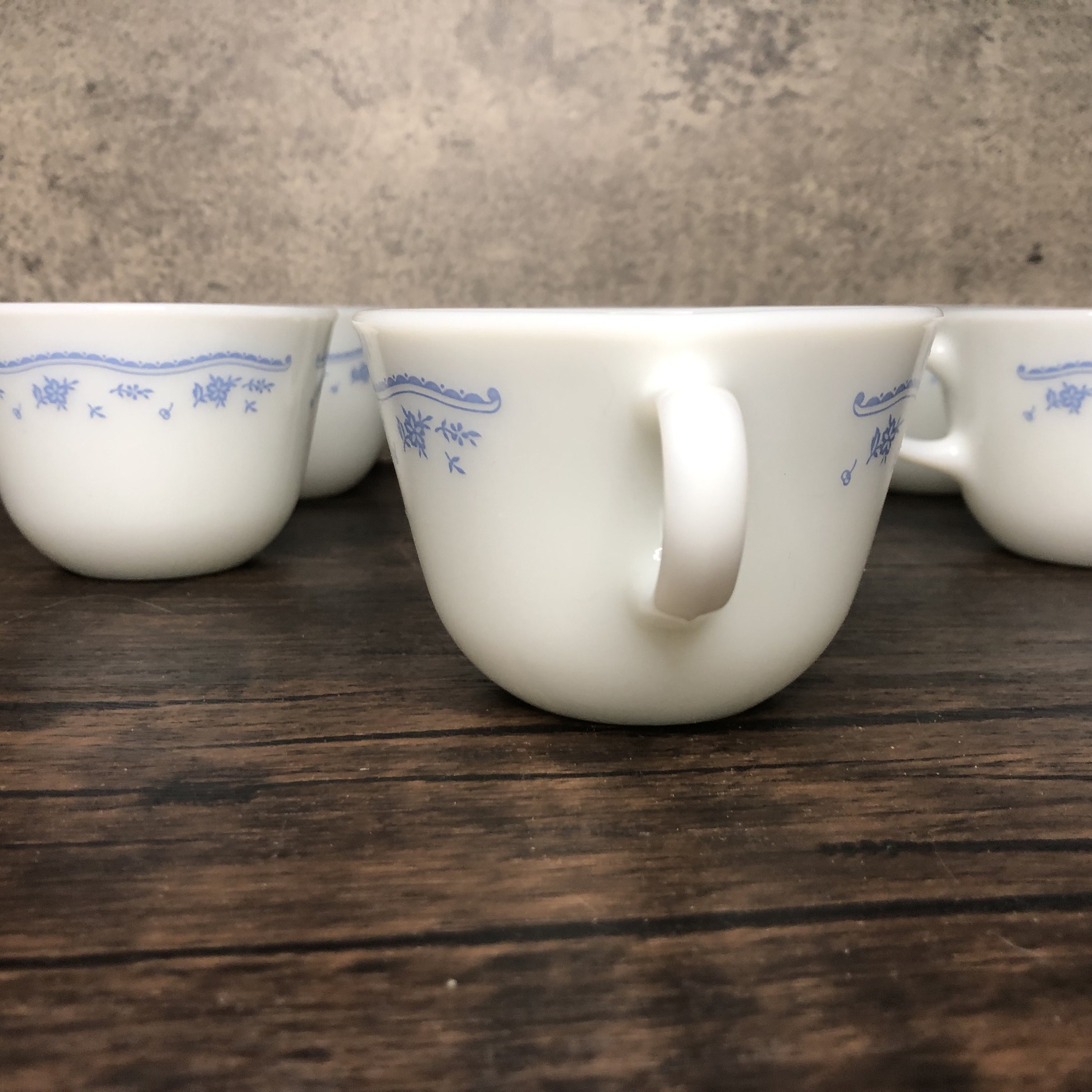 ヴィンテージ パイレックス ミルクガラス マグカップ 7個セット コーン