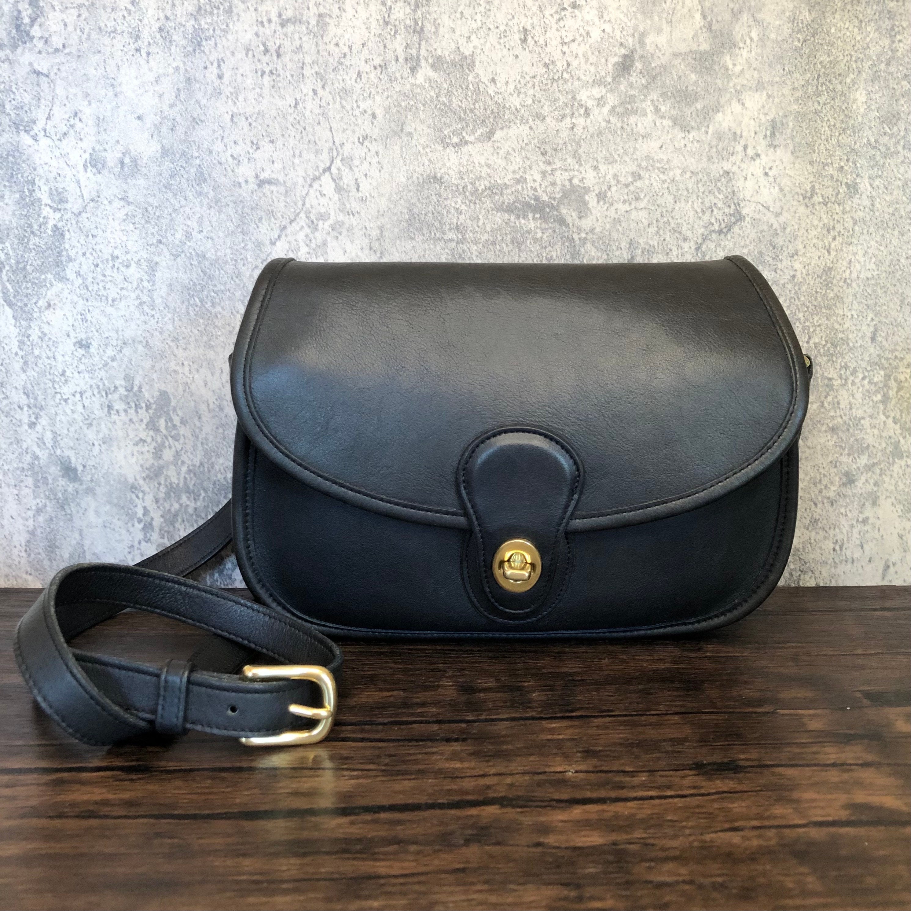 Vintage Coach #9954 Prairie Crossbody Bag in Dark Navy Blue 