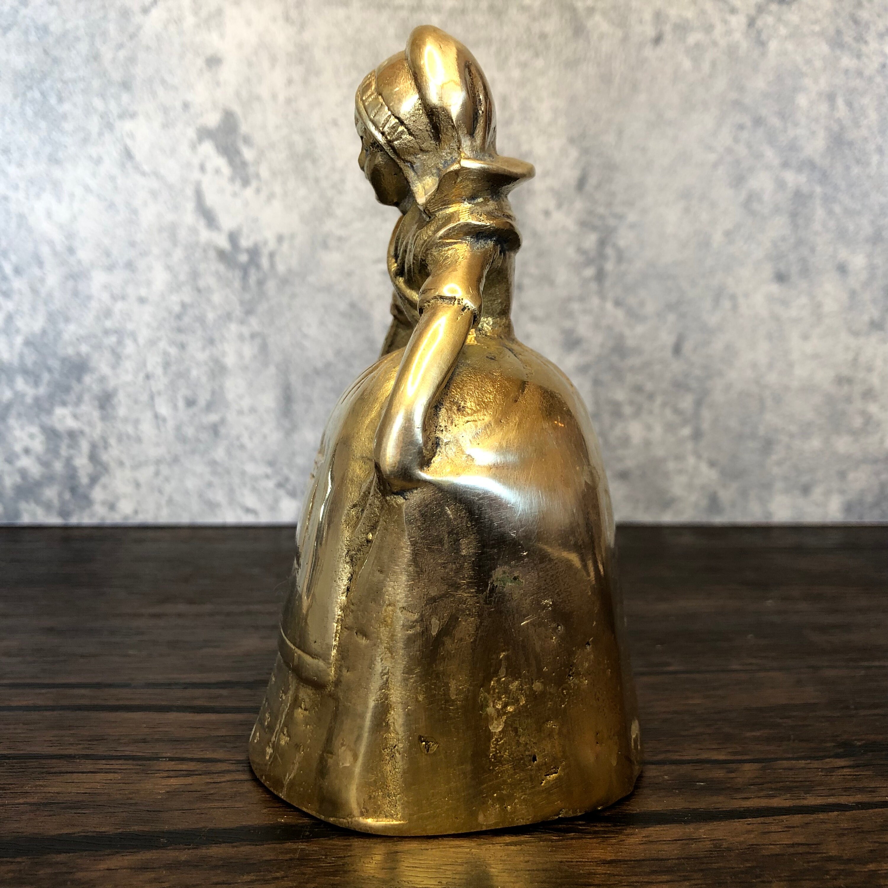 RARE Vintage Solid Brass Curtsy Lady Dutch Girl Farm Milkmaid Butlers