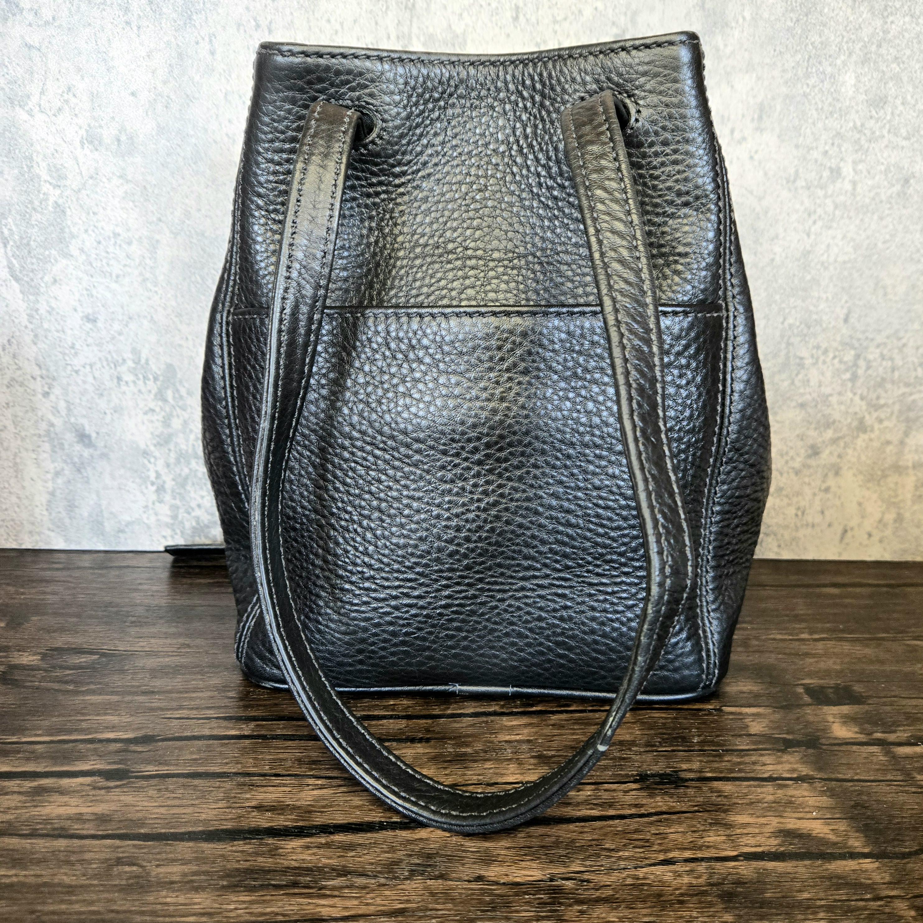 Vintage Coach #4923 Sonoma Drawstring in Black Pebbled Vintage Coach #4923 Sonoma Drawstring in Black Pebbled