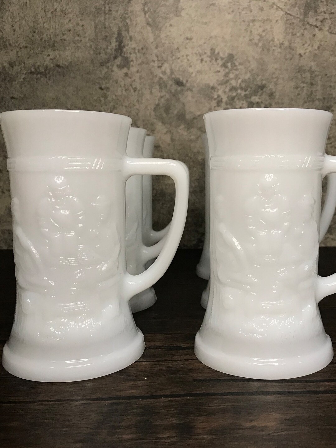 Your Choice on Quantity Federal Glass Frosted White Milk Glass Beer