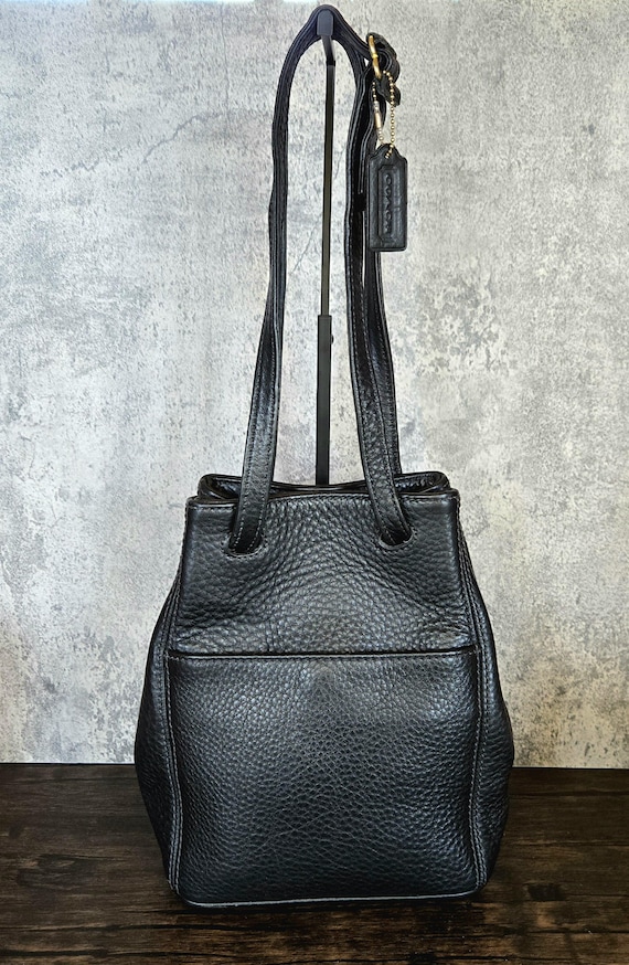 誕生日プレゼント Vintage Pebbled Black in Drawstring Sonoma #4923 Coach デュエルマスターズ