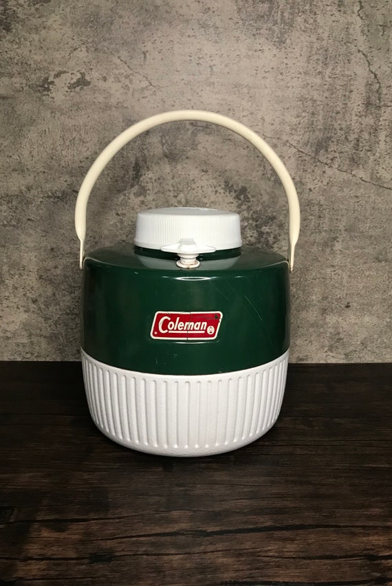 Vintage Coleman 1 Gallon Dark Forest Green Water Jug Cooler Thermos With  Handle. Steelbelted With Spout for Drinking or Pouring. 1970s. 
