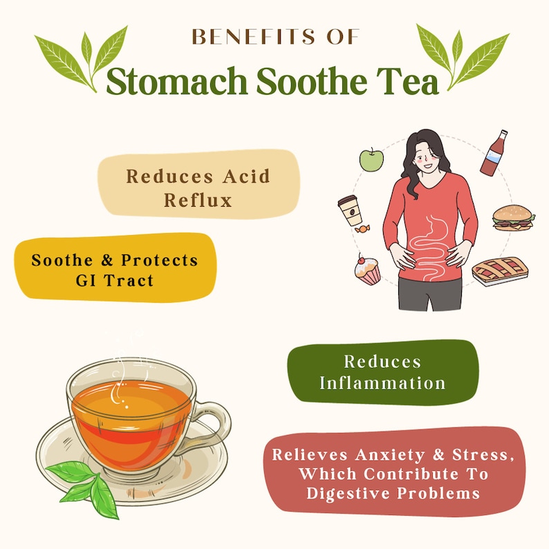 Heartburn & GERD Tea Stomach Soothe Etsy