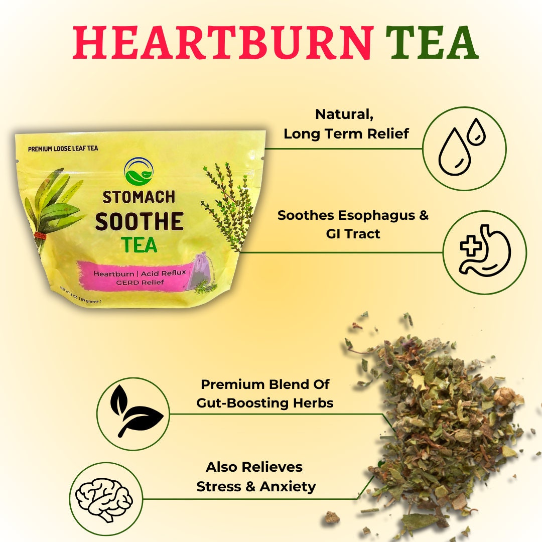 Heartburn & GERD Tea - Stomach Soothe - Etsy