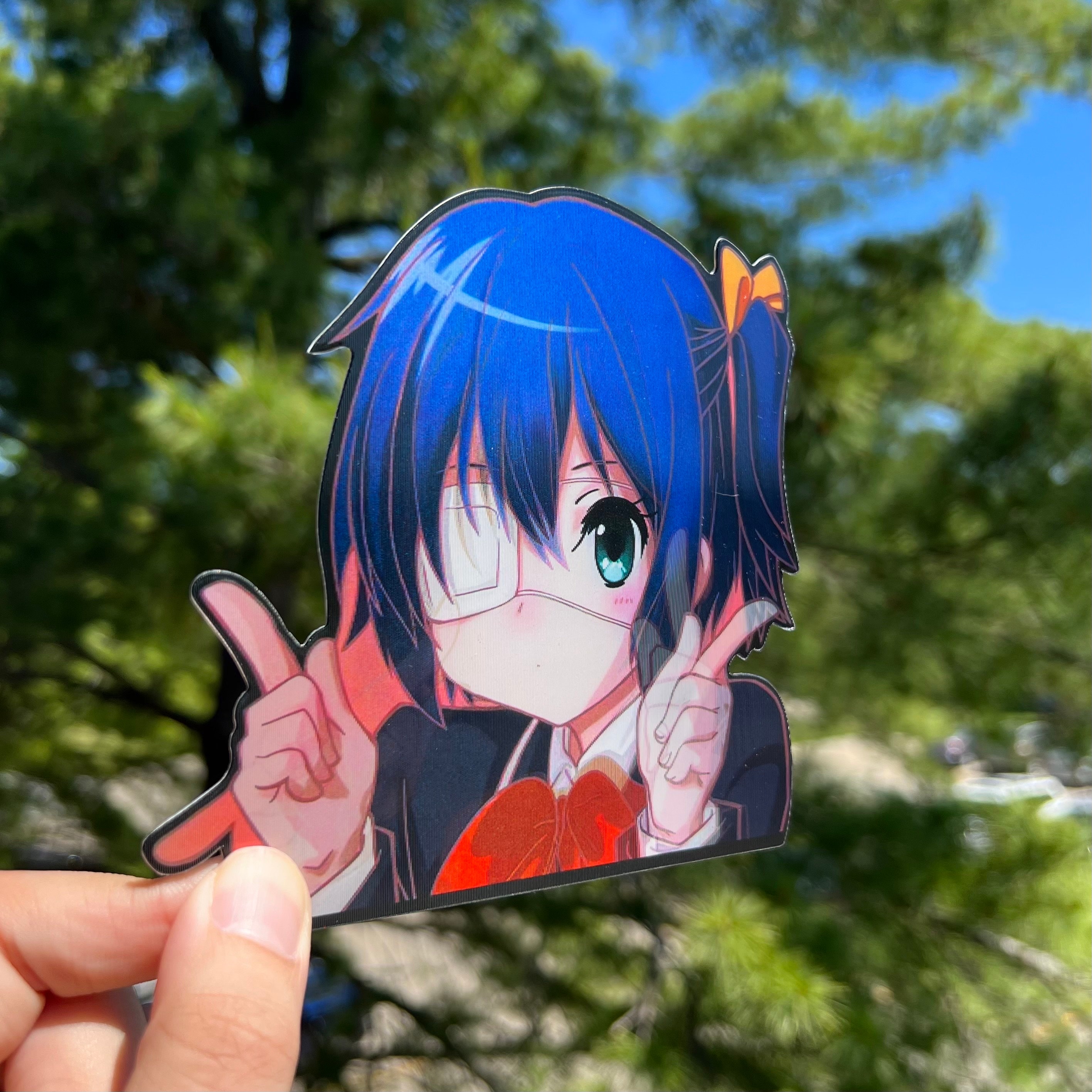 Red Kat 3D Anime Sticker – Waifu Stickers