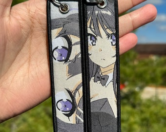 Anime Embroidered Jet Tag Keychain