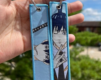 Anime Embroidered Jet Tag Keychain - Etsy