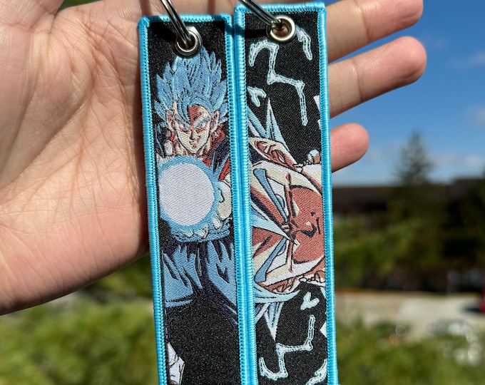 Anime Embroidered Jet Tag Keychain