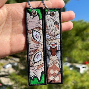 Anime Embroidered Jet Tag Keychain