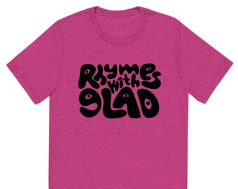 Camiseta unissex de manga curta Rimas com Glad