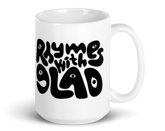 Rima com caneca feliz
