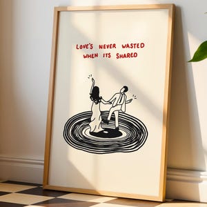 Olivia Dean, A Couple Minutes, Love's Never Wasted When It's Shared, The Art of Loving Poster | Wall Print Art Kitchen Valentines Room Decor