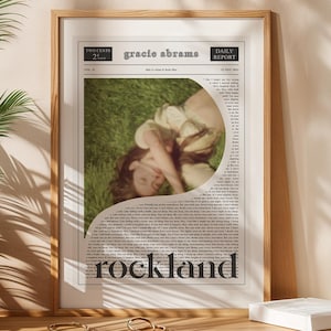 Gracie Abrams, Rockland Poster | Secret of Us, That's so True, Retro Vintage, Gwiazda Popu, Sztuka na ścianę, Pokój w akademiku, Mieszkanie, Dekoracja