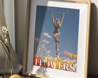 Flowers, Miley Cyrus, Endless Summer Vacation, Wall Print, Wall Art, Dorm Room Decor, Gift, Birthday, For Him/Her, Bedroom Poster