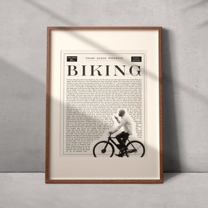 Frank Ocean, Ciclismo, Impresión de pared, Arte de pared, Decoración de dormitorio, Regalo, Cumpleaños, Para él/ella, Póster de dormitorio