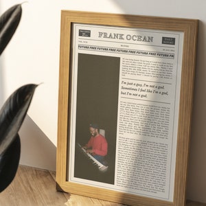 Frank Ocean, Futura Free, Blonde, Wand Druck, Wand Kunst, Wohnheim Dekor, Geschenk, Geburtstag, Für Sie / Ihn, Schlafzimmer Poster