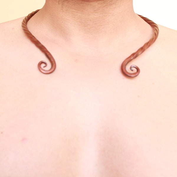 HANDMADE Torc Torque Hand-Forged Twisted Necklace