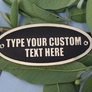 Plaques signalétiques faites main en laiton gravées pour toutes les applications