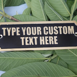 Plaque en laiton personnalisée faite main pour toutes les exigences