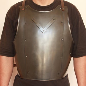 HANDMADE Blackened Steel Gothic Breastplate