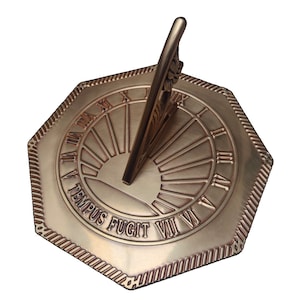 HANDMADE Tempus Fugit Brass Sundial Gift 10&#39;&#39;