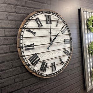 Large Rustic Farmhouse Clock