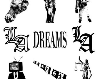 100+ Streetwear Y2K Assets Bundle | PNG Design Elements Pack |Urban Graphics Kit for T-Shirts | Grunge Y2K Resources | DTF Sublimation Files
