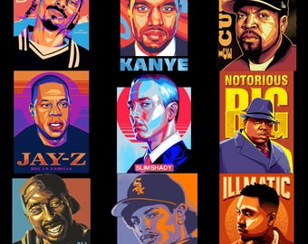 20+ Hip Hop OG PNG Bundle 300 DPI | Dtf Transfer Designs for T-Shirts | Vintage Rap Streetwear Graphics | Street Style | Sublimation Files