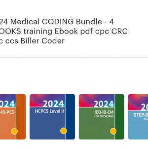 2024 Medical CODING Bundle - 4 EBOOKS training Ebook pdf cpc CRC coc ccs Biller Coder