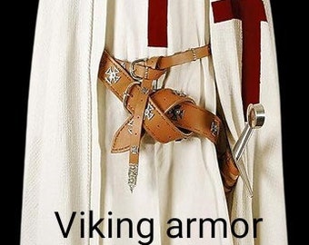 Knight Tunic Medieval Templar Knight Surcoat & Clock Crusader Reenactment Costume