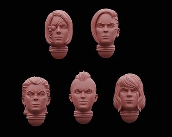 Battle Sister Ebony Grail Heads by Dakka Dakka / Kitbash / Bits