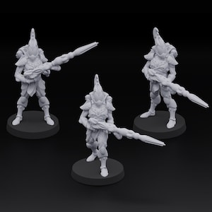 Space Elf Fire Warriors (5) / Proxies / 32mm / Wargaming