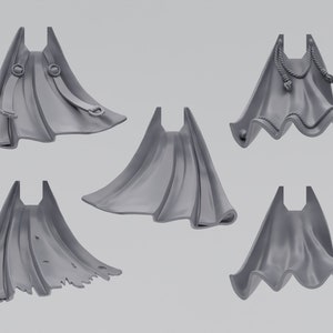 Knight Cloaks (7) - GreyTide Collection / Proxies / Kitbash / 32mm