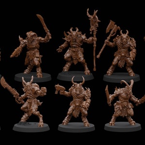 Beastmen Cultists Kill Squad (5 or 10) / Proxies / Wargames / 32mm / Modular