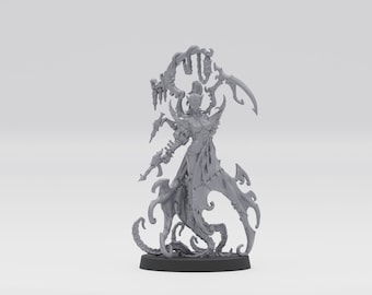 Space Dark Elves Vexa, 32mm Tabletop Miniatures, 16K Resin