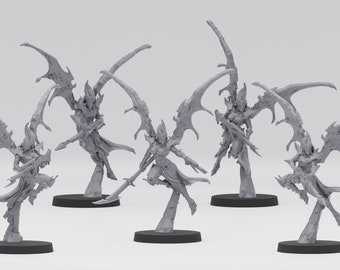 5x Space Dark Elves Talon, 32mm Tabletop Miniatures, 16K Resin