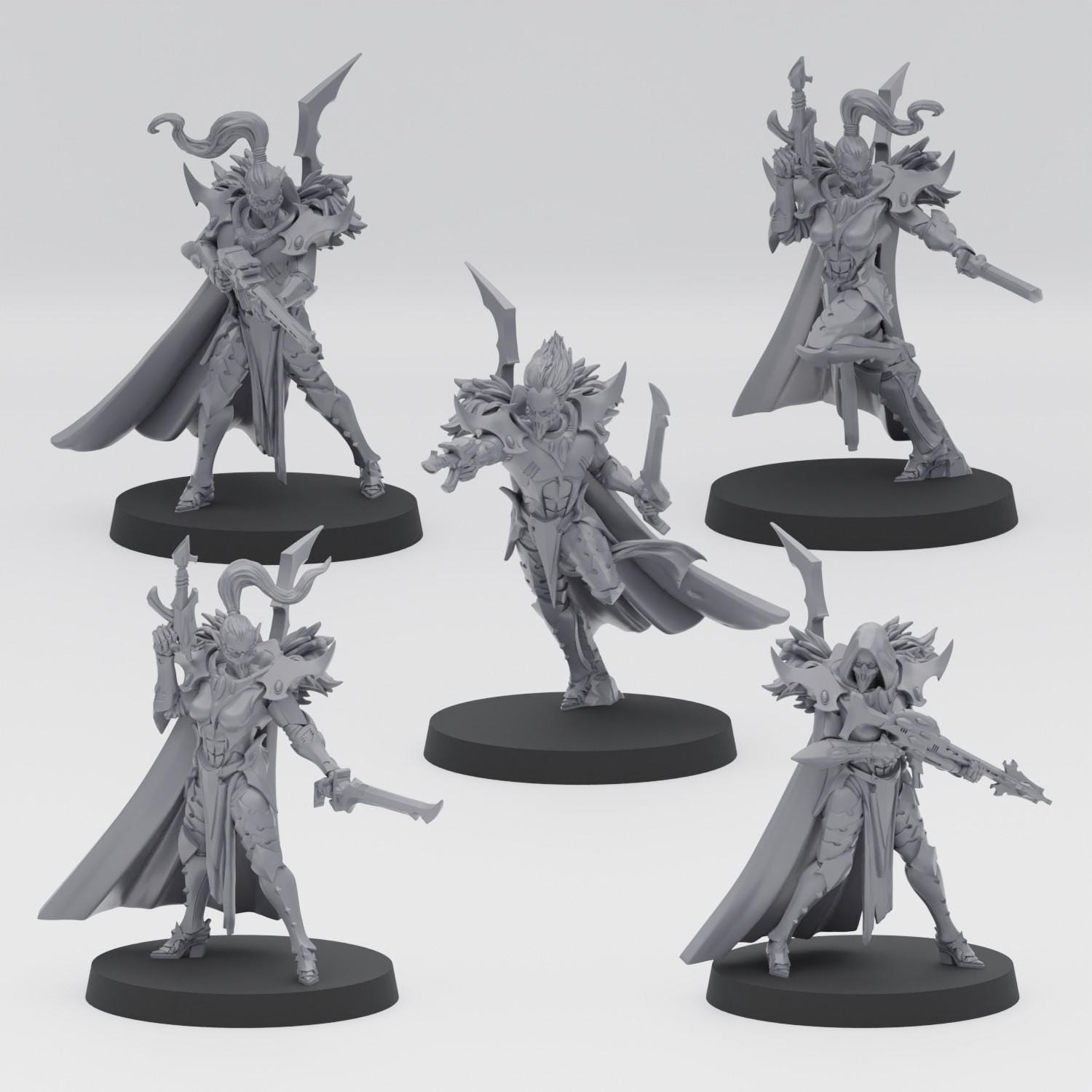 Warhammer 40k - Dark Eldar Wyches - Set Di 10 Miniature In Plastica Multistampo