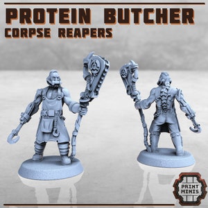 Hive City Gangs - Body Reaper Protein Butcher / Proxies / Grimdark / Wargaming / 28 mm
