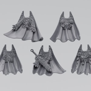 Knight Norse Cloaks (5) - GreyTide Collection / Proxies / Kitbash