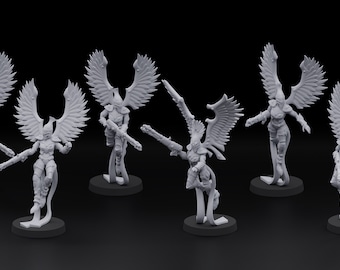 Space Elf Sky Fighters (6) / Proxies / Wargames / 32mm