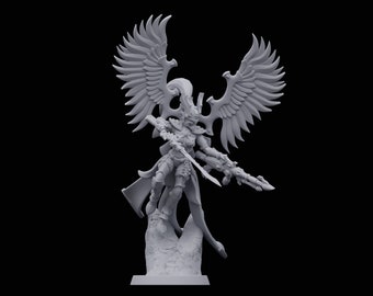 1x Space Elves Sky Fighter Lord, 32mm Tabletop Miniatures, 16K Resin