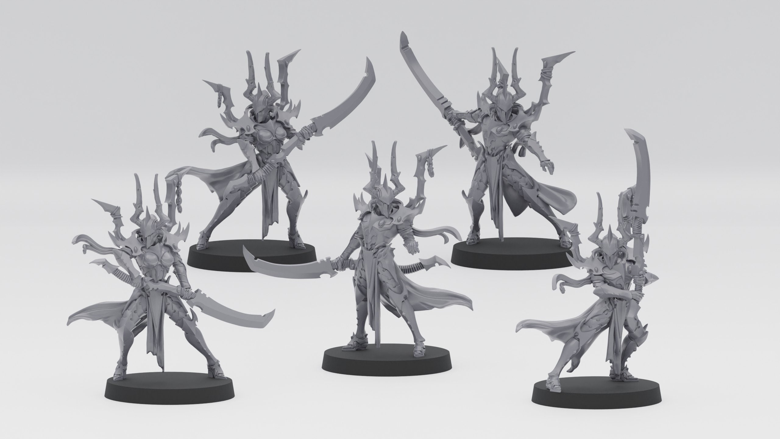 Dark Space Elf Executors (5) / Proxies / Wargames / Grimdark