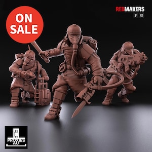 Esquadrão de Extermínio da Divisão da Morte (10) - Miniaturas de Mesa Impressas em 3D / 28 mm / Redmakers